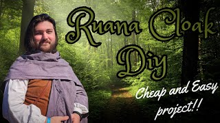 Cheap and Easy Cloak Tutorial  How to Make a Ruana Cloak  DIY [upl. by Neirod227]