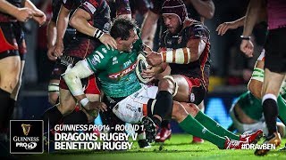 Guinness PRO14 Round 1 Highlights Dragons v Benetton Rugby [upl. by Suiramad5]