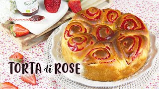 TORTA DI ROSE SOFFICE  TORTA DI ROSE CON CREMA ALLA FRAGOLA SENZA BURRO 🍓 [upl. by Lilas]