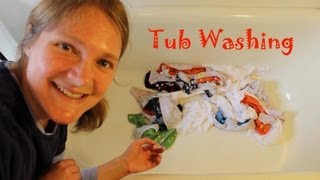 How to Hand Wash Cloth Diapers  Tub amp Plunger Routine [upl. by Neelloc]