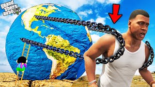 GTA 5  Franklin Become Strongest Man Ever To Pull Whole Earth in GTA 5GTA 5 mods [upl. by Risteau]