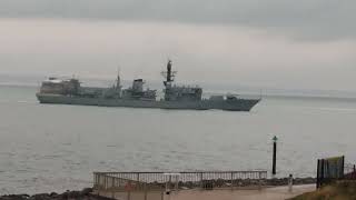 HMS Iron Duke F234 Type 23 Duke Class Frigate Passing Southsea Castle Sunday 22nd September [upl. by Llevaj]