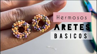 Cómo hacer unos aretes básicos sencillos y bonitos [upl. by Repsac]