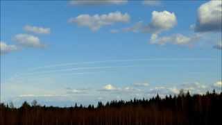 Tupolev Tu214SR above the Lake Ladoga 2742014 [upl. by Durer263]