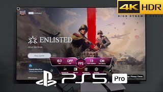 Enlisted PS5 Pro Gameplay With LG Oled TV 4K Enhanced 60HZ [upl. by Albert]