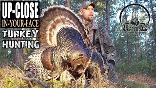 UP CLOSE  IN YOUR FACE  Turkey hunting ACTION  REAL wild turkey hunting  FIRED UP 2 [upl. by Starks]