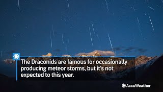 Draconid meteor shower October 89  AccuWeather [upl. by Nodyarb369]