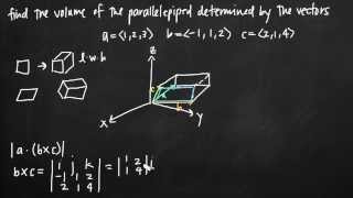 Volume of the parallelepiped determined by vectors KristaKingMath [upl. by Suoirrad]