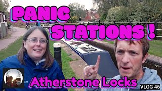 PANIC  Racing to beat a storm at 05mph  Atherstone Lock Flight  NARROWBOAT ADVENTURE  Vlog 46 [upl. by Ames]