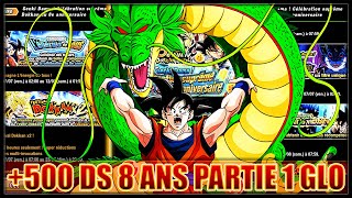 PORTAILS À 7H00  500 DS CÉLÉBRATION 8 ANS PARTIE 1  GLO  DRAGON BALL Z DOKKAN BATTLE [upl. by Buckley]