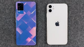 Vivo V21e Vs iPhone 11  SPEED TEST [upl. by Esalb]