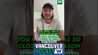 Vincent Desharnais On What Attracted Him To Sign With The Canucks [upl. by Ninetta]