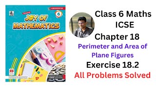 Joy of Maths Class 6 Chapter 18 Perimeter and Area of Plane Figures Exercise 182  icse area [upl. by Naira]