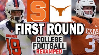 Syracuse at Texas  1st Round Playoff Simulation 2024 Rosters for NCAA 14 [upl. by Nihahs]