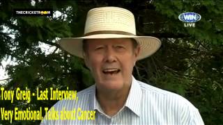 Tony Greig Last Interview Talks about Cancer [upl. by Drazze88]