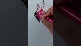 How to draw Alastor with colour pencils alastor drawing colourpencils short [upl. by Retrop]