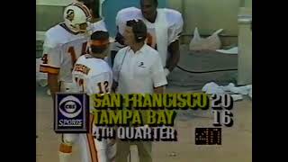 Joe Montana with a bootleg run for the game winning drive with 44 seconds left to go [upl. by Odlo984]