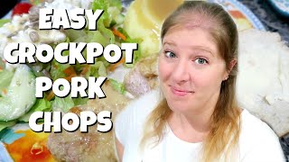 CROCKPOT HOMESTYLE PORK CHOPS  CROCKTOBER EPISODE 2 [upl. by Esylle]