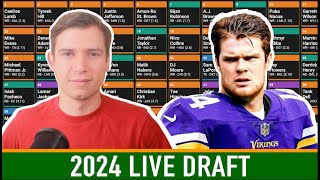 LIVE 2024 Fantasy Football Mock Draft [upl. by Artemahs]