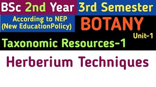 BSC 2nd Year BotanyHerberium Techniques Herberium Techniques BSC 2nd Year BotanyWhat is Herberium [upl. by Luahs129]