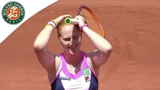 K Mladenovic v A Van Uytvanck 2015 French Open Womens Highlights  R32 [upl. by Carlina]