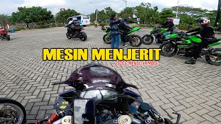 KETIKA 250CC MENGEJAR MOGE  Z900 ZX6R ER6  KAWASAKI TEAM motovlog r25 medan [upl. by Odnanref]