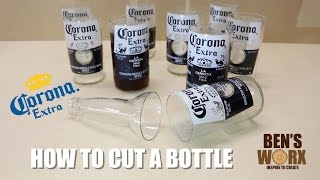 HOW TO CUT A CORONA BOTTLE DRINKING GLASSES [upl. by Stephania]