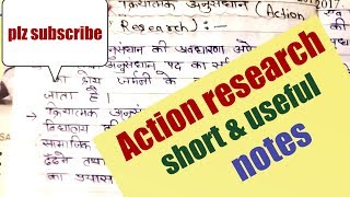 Action researchkriyatmak anusandhan short and useful notes [upl. by Letsyrc]