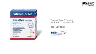 Cutimed Siltec B Dressing 17 5cm x 17 5cm Pack of 5 73284 03 1920x1080 [upl. by Etteyniv]