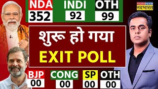 EXIT POLL 2024 LIVE Lok Sabha Election Results  NDA  INDI Alliance  PM Modi  Rahul Gandhi [upl. by Scheers]