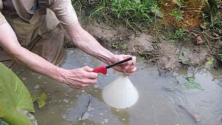 Burning Methane in Alabama Swamp [upl. by Hugo]