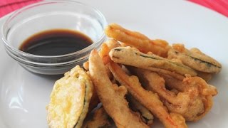 Tempura de verduras  cómo hacer frituras más sanas 🍤🇯🇵 [upl. by Elleirbag]