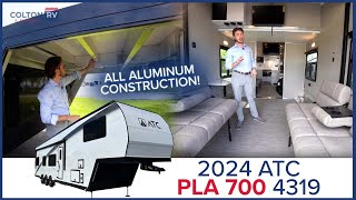 All Aluminum Construction 2024 ATC PLA 700 4319 Fifth Wheel Toy Hauler Tour [upl. by Ynohtnael]