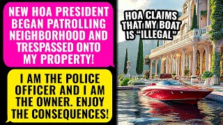 HOA Claims My Boat Is ILLEGALNew HOA Boss Began Patrolling Neighborhood TRESPASSED Im an Officer [upl. by Elaynad]