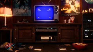 1980s Game Room Ambience  Rainy Night  80s Nostalgia Ambience VHS Cassette Nintendo Tubular [upl. by Tony292]