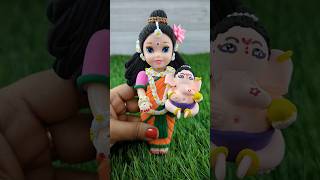 Ganesh Chaturthi Special🙏💕🙏 Making Of Beautiful Parvati Maa Mother Of Lord Ganesha🧑‍🍼😍🥰 shorts [upl. by Aneloc]