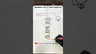 Como controlar una lámpara desde 5 interruptores aprender electricidad fyp circuitoselétricos [upl. by Neladgam]