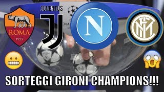 SIMULAZIONE SORTEGGIO GIRONI CHAMPIONS LEAGUE [upl. by Nehgaem]