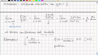 Analisi II  Lezione 37  Integrali impropri criterio del confronto e del confronto asintotico [upl. by Lefton437]