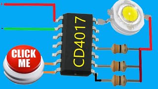 Amazing Useful Electronic Project Using CD4017 Decade Counter IC  Level Control with Button [upl. by Amocat]