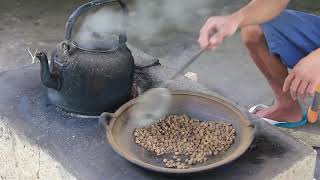 Kopi luwak coffee preparation Bali Free stock footage [upl. by Ecirad]