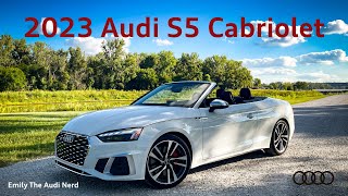 The Perfect Weekend Convertible The 2023 Audi S5 Cabriolet [upl. by Westney]