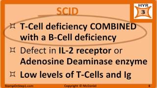 Immunodeficiency DiGeorge Syndrome SCID IgA Deficiency Nitroblue Tetrazolium MPO [upl. by Notneiuq]