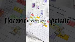 Horario para imprimir  Suscríbete a mi canal Studygramaperu 💜stationery diy study art [upl. by Ulane]