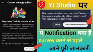 Go To Creator Demographics Yt Studio  Creator Demographics Youtube Kya HaiCreator Demographics [upl. by Ahsemrak]