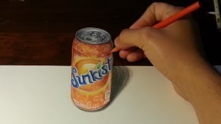 Amazing Anamorphic Drawing Illusion 1 Soda Can [upl. by Gnilyarg]