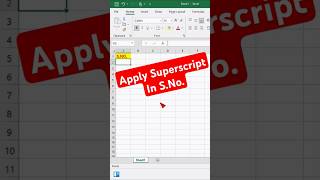 SuperScript SNo  Excel Shorts shortvideo sanjaysirclasses4u sanjaysirtally [upl. by Berwick]