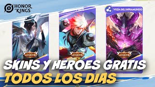 SKINS Y HEROES GRATIS CADA DIA EN HONOR OF KINGS [upl. by Idner143]