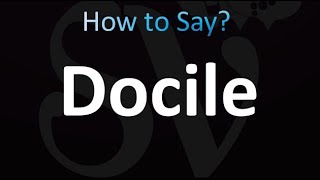 How to Pronounce Docile Correctly [upl. by Esilram]