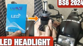 Hero SPLENDOR BS6 HEADLIGHT change Led Installation full video  SPLENDOR 2024 [upl. by Tania]